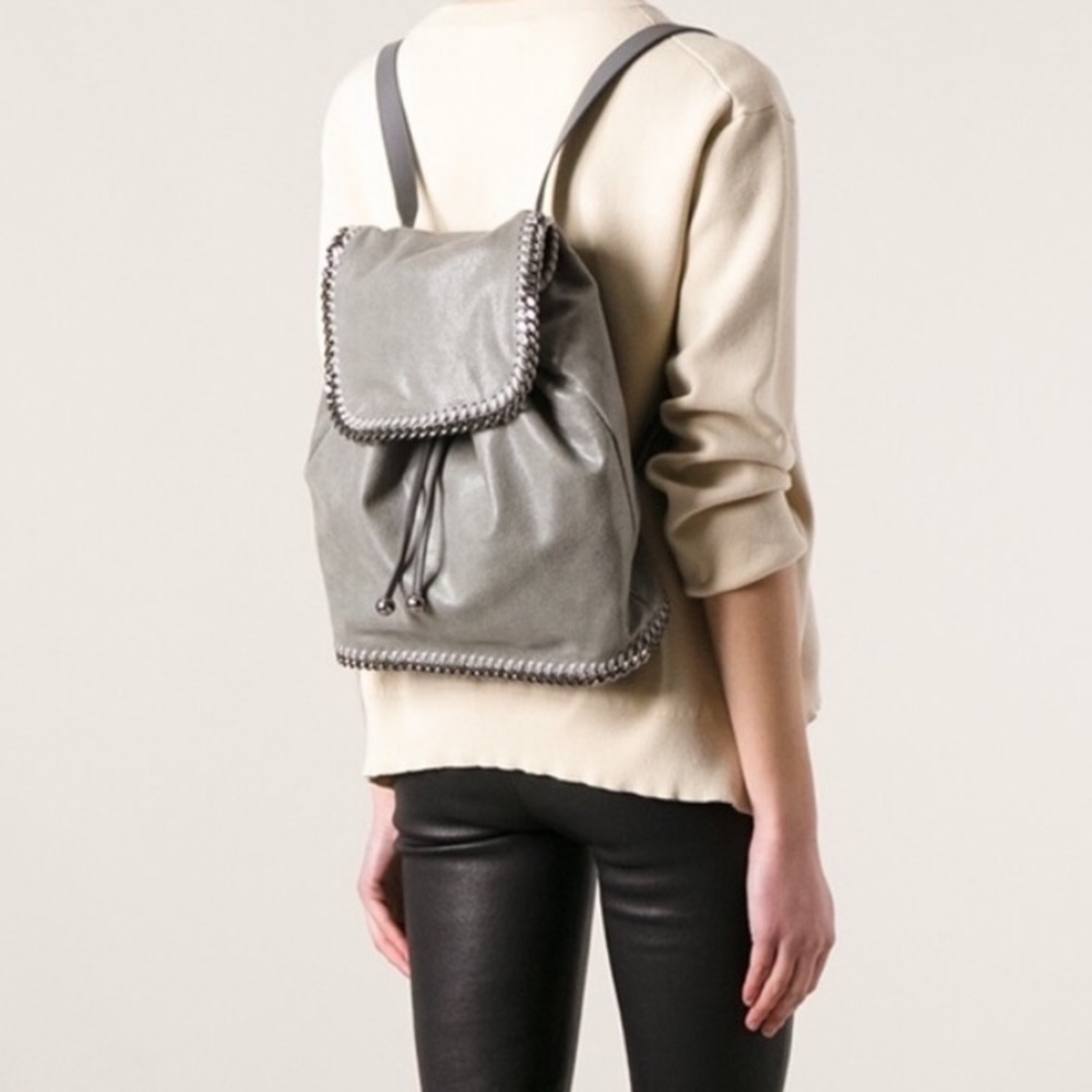 Stella McCartney fabella shaggy deer backpack bag